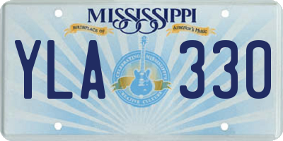 MS license plate YLA330