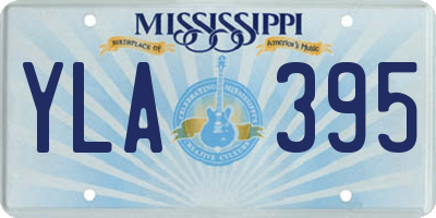 MS license plate YLA395