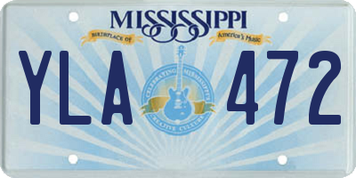 MS license plate YLA472
