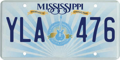 MS license plate YLA476