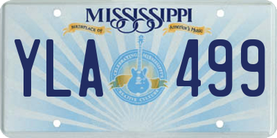 MS license plate YLA499
