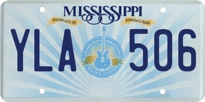 MS license plate YLA506