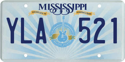 MS license plate YLA521