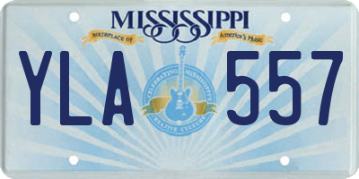 MS license plate YLA557