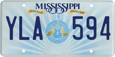 MS license plate YLA594