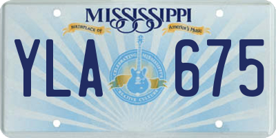 MS license plate YLA675