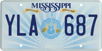 MS license plate YLA687