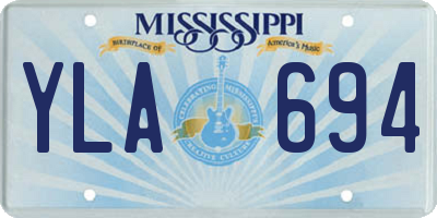 MS license plate YLA694