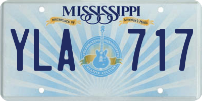 MS license plate YLA717