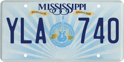 MS license plate YLA740