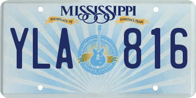 MS license plate YLA816