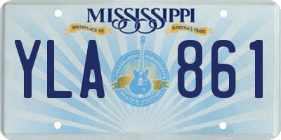 MS license plate YLA861