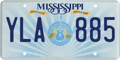 MS license plate YLA885