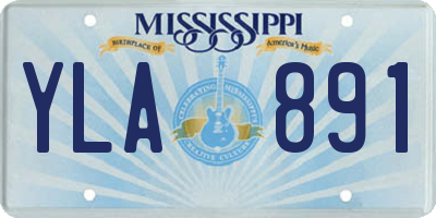 MS license plate YLA891
