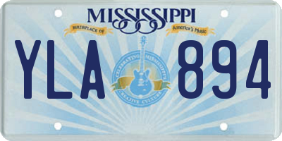 MS license plate YLA894