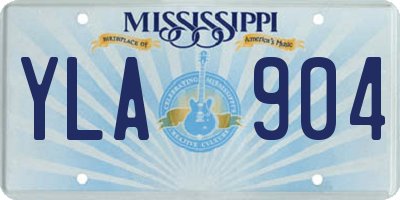 MS license plate YLA904