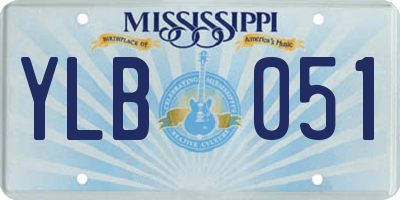 MS license plate YLB051