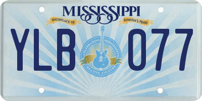 MS license plate YLB077