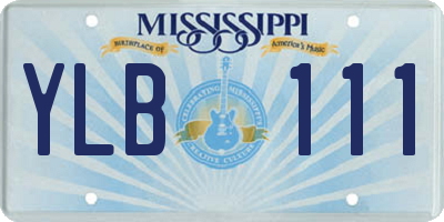 MS license plate YLB111