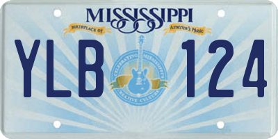 MS license plate YLB124