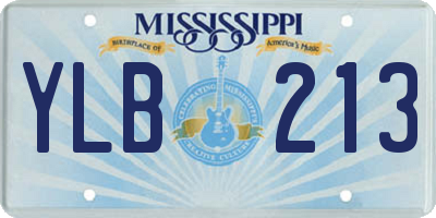 MS license plate YLB213