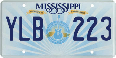 MS license plate YLB223