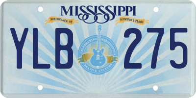 MS license plate YLB275