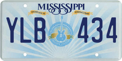 MS license plate YLB434