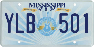 MS license plate YLB501