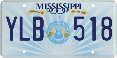 MS license plate YLB518