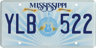 MS license plate YLB522