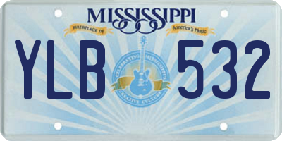 MS license plate YLB532