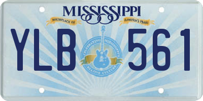 MS license plate YLB561