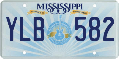 MS license plate YLB582