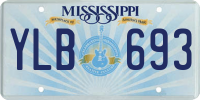 MS license plate YLB693