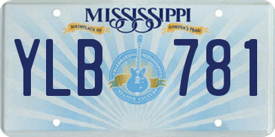 MS license plate YLB781