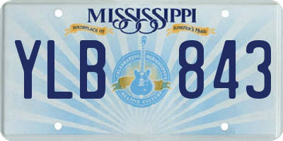 MS license plate YLB843