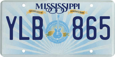 MS license plate YLB865