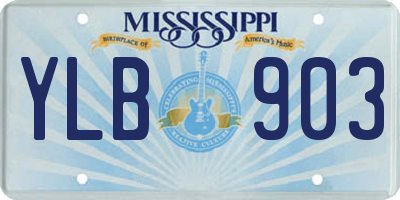 MS license plate YLB903