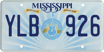 MS license plate YLB926