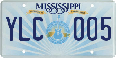 MS license plate YLC005