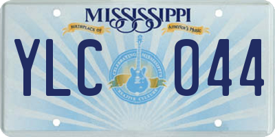 MS license plate YLC044