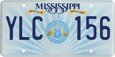 MS license plate YLC156