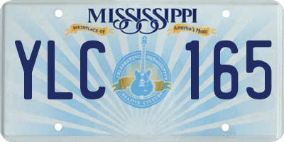MS license plate YLC165