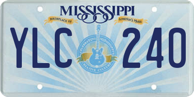MS license plate YLC240