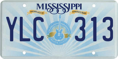 MS license plate YLC313
