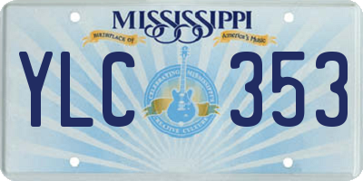 MS license plate YLC353