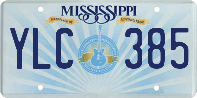 MS license plate YLC385