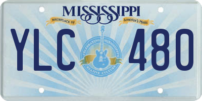 MS license plate YLC480