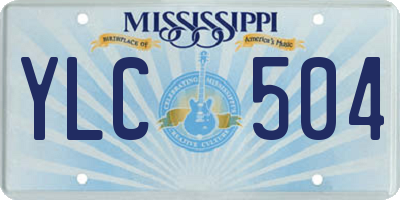 MS license plate YLC504